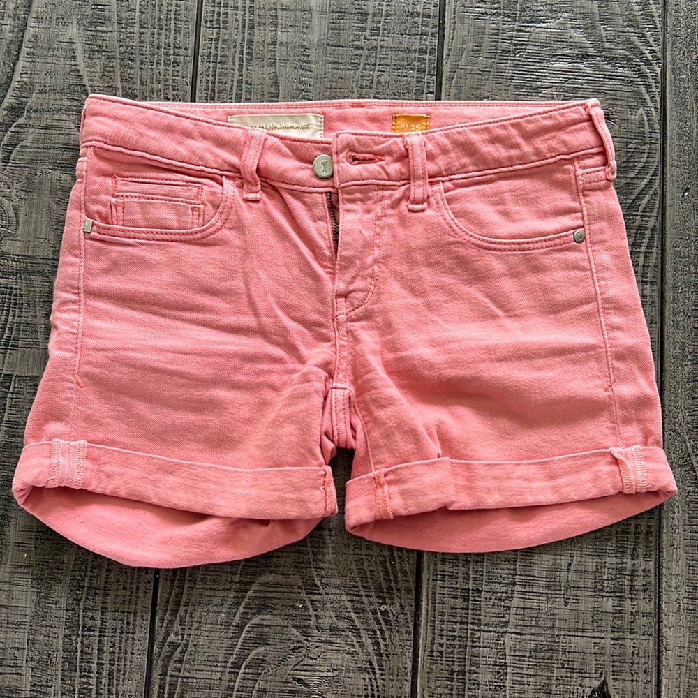 Pink jean shorts